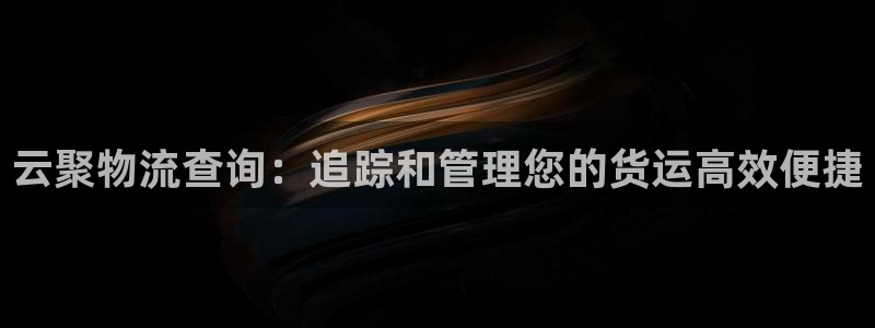 28圈注册网站：云聚物流查询：追踪和