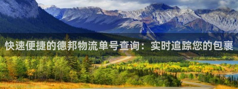 28圈注册官网：快速便捷的德邦物流单